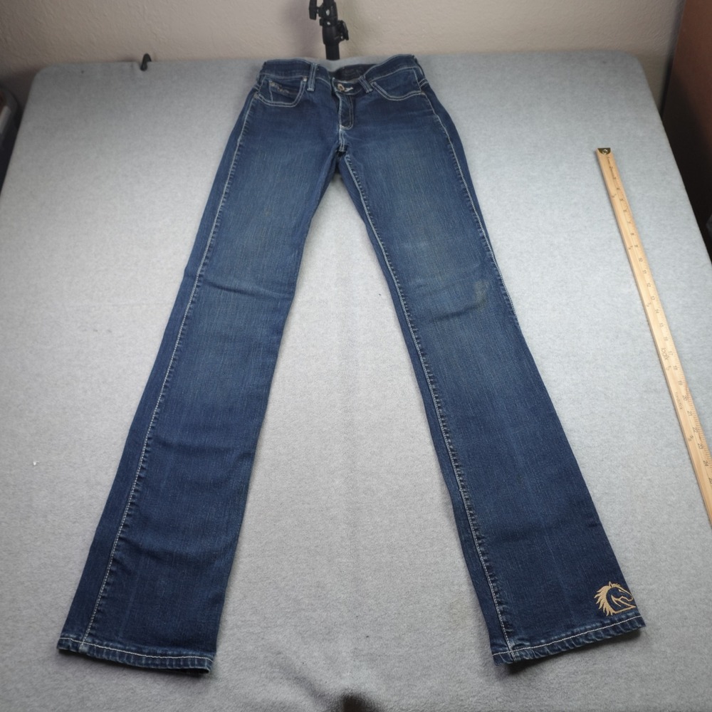 Wrangler Jeans Womens 3/4x36 Blue Q-Baby Western Riding Bootcut Horse